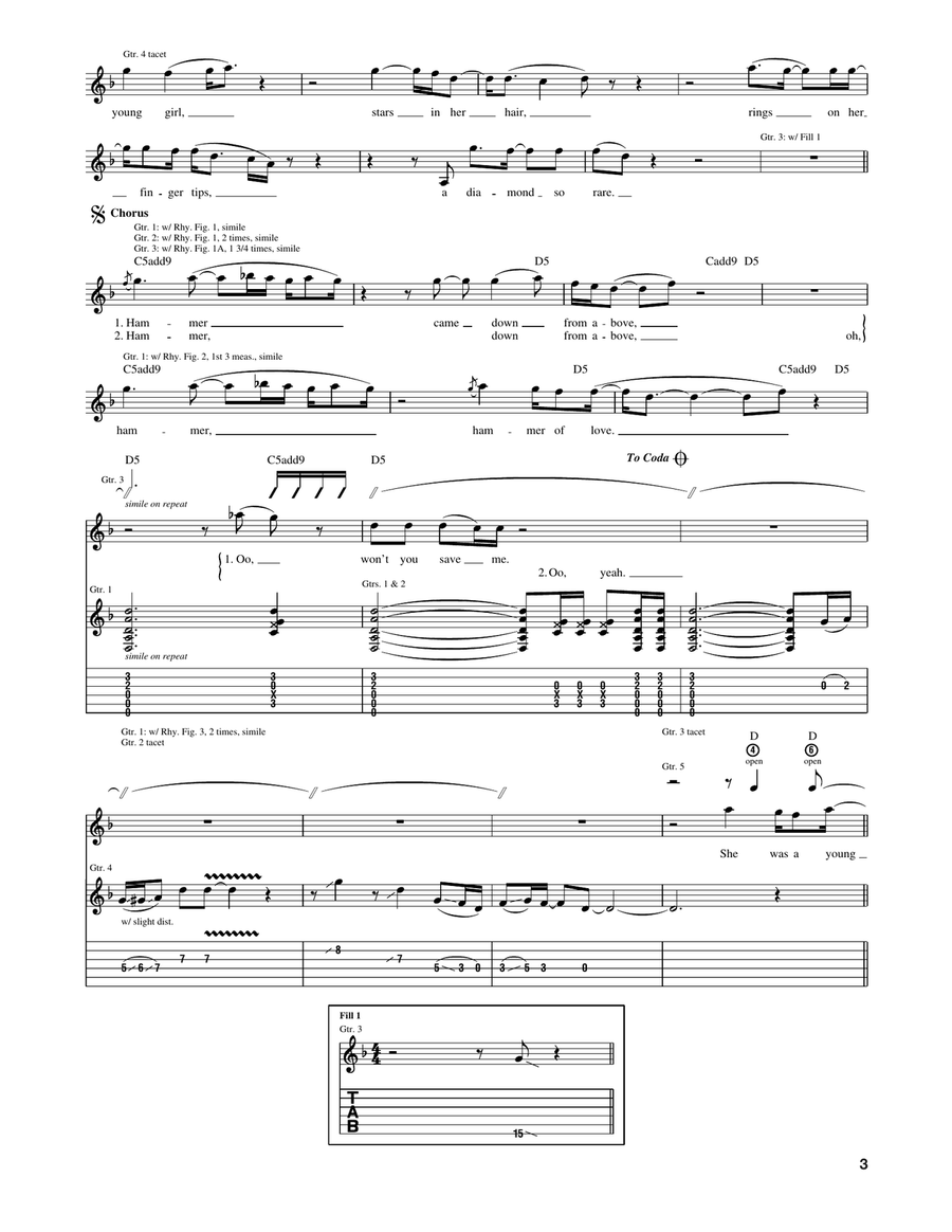 Hammer Of Love Hammer Of Love Acoustic Guitar scores gallery preview page 3
