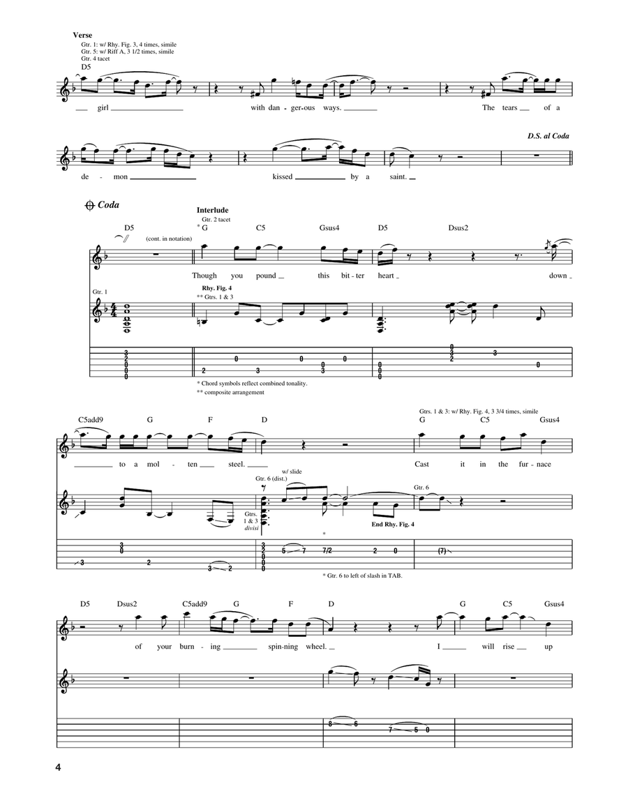 Hammer Of Love Hammer Of Love Acoustic Guitar scores gallery preview page 4