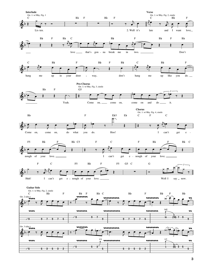 Can't Get Enough Acoustic Guitar scores gallery preview page 3