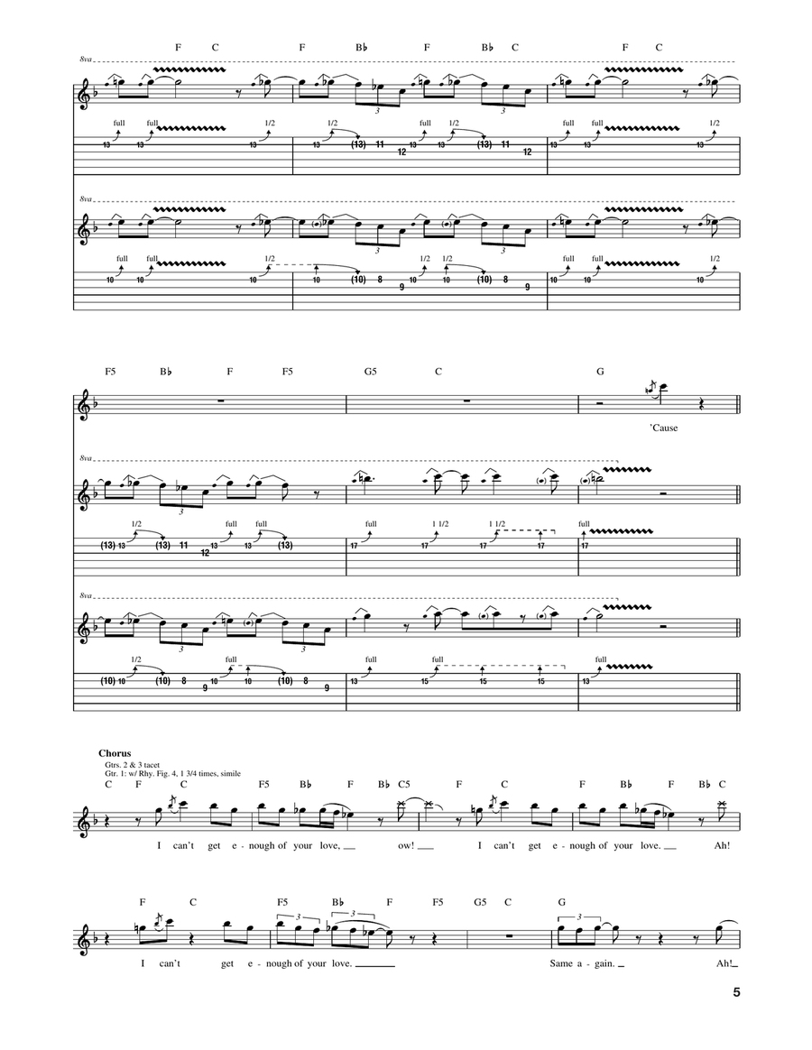 Can't Get Enough Acoustic Guitar scores gallery preview page 5