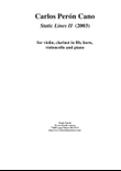 Carlos Perón Cano: Static Lines II (2003) for violin, clarinet in Bb, horn, violoncello and piano