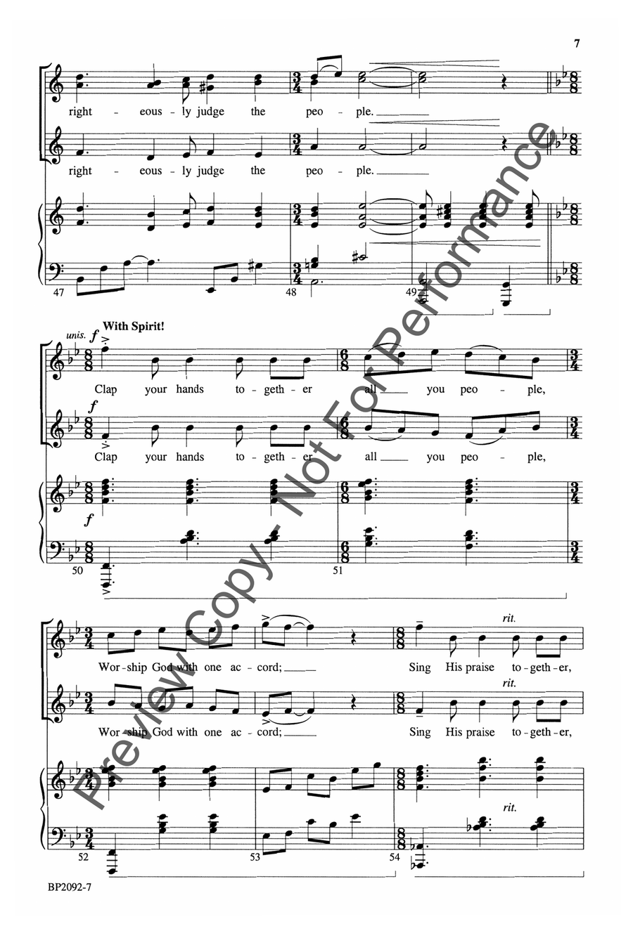 Clap Your Hands Together - SSA SSA scores gallery preview page 7