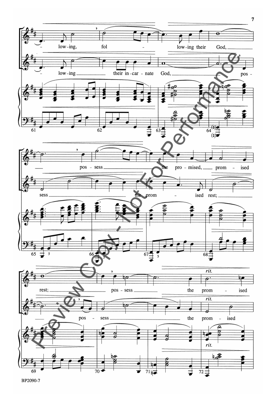 Give Us the Wings of Faith to Rise 4-Part scores gallery preview page 7