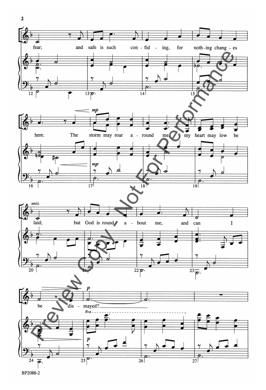In Heavenly Love Abiding - Larson 4-Part scores gallery preview page 3
