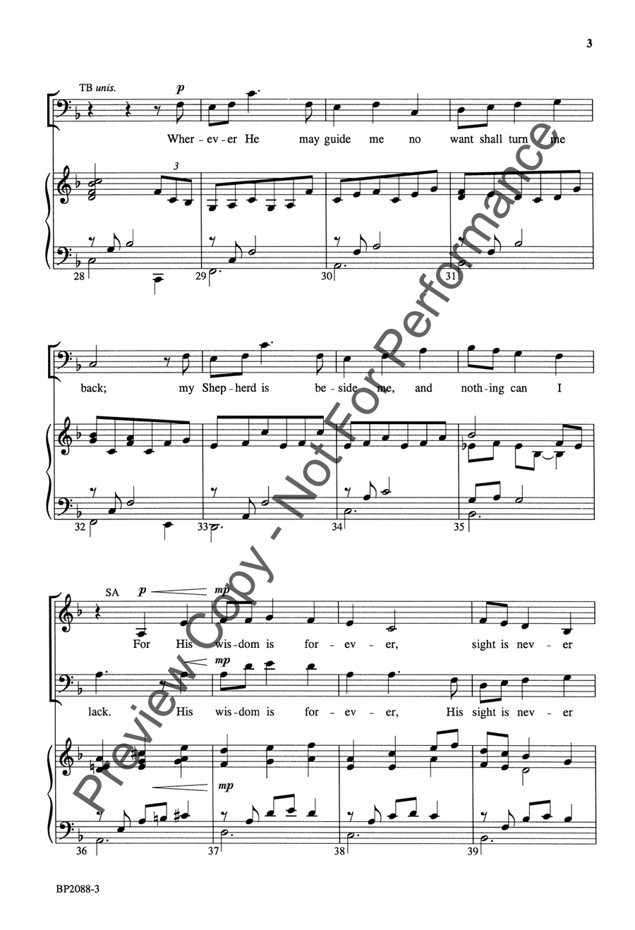 In Heavenly Love Abiding - Larson 4-Part scores gallery preview page 4