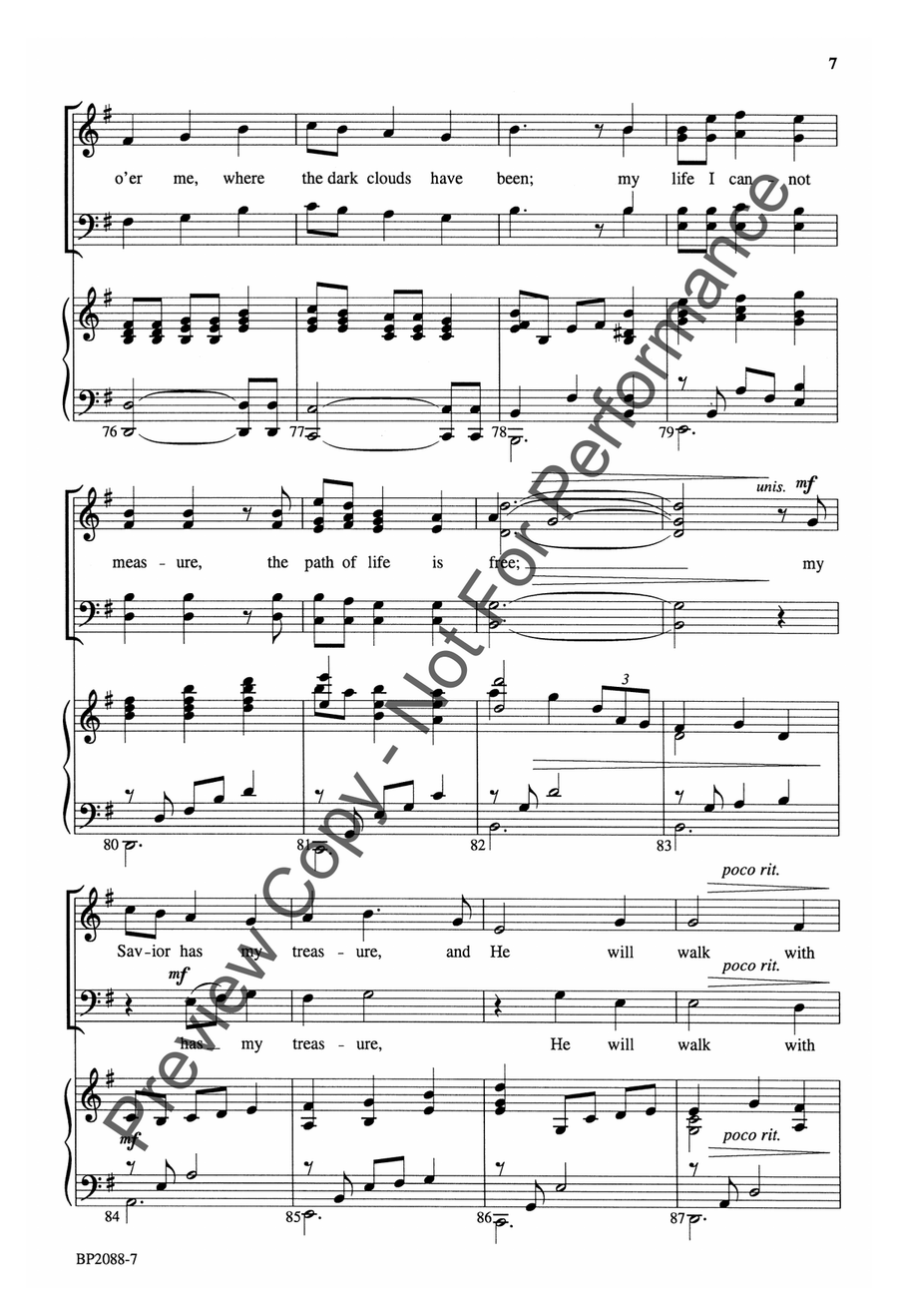 In Heavenly Love Abiding - Larson 4-Part scores gallery preview page 8