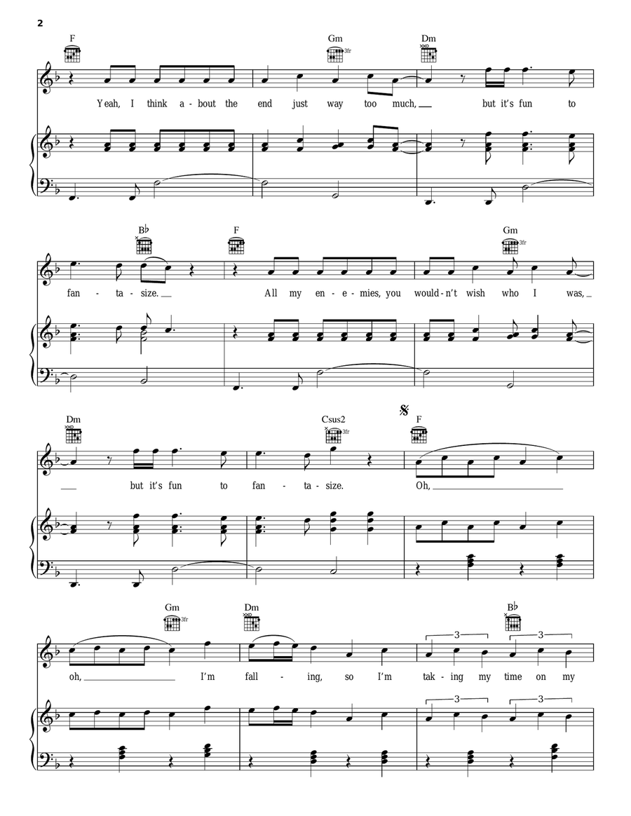 Ride Ride Piano, Vocal, Guitar scores gallery preview page 2