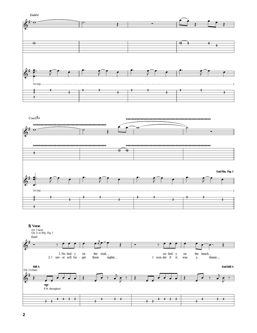 The Boys Of Summer The Boys Of Summer Acoustic Guitar scores gallery preview page 2
