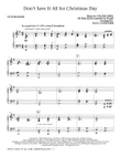 Don't Save It All for Christmas Day - Synthesizer