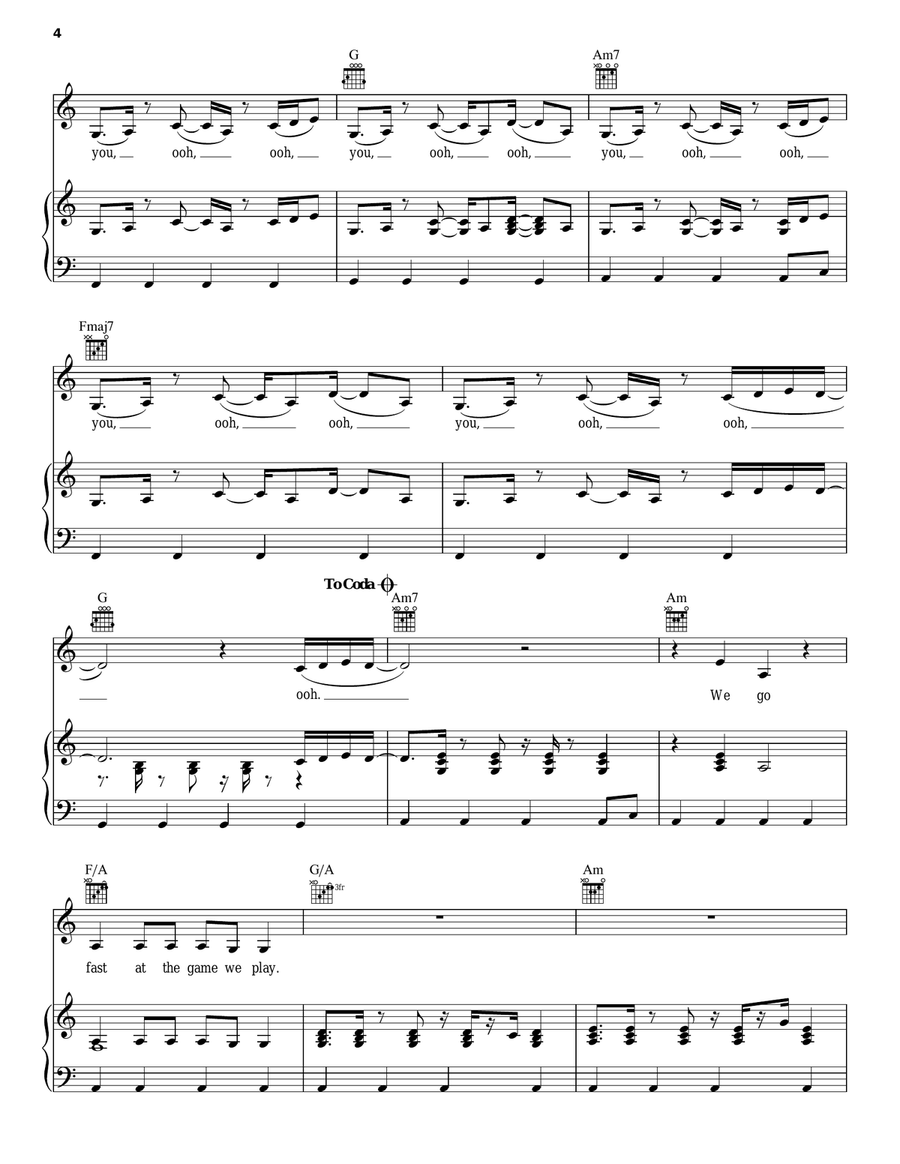 This Is What You Came For (feat. Rihanna) Piano, Vocal, Guitar scores gallery preview page 4