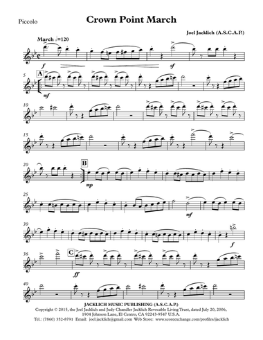 Crown Point March (for Band) 8.5