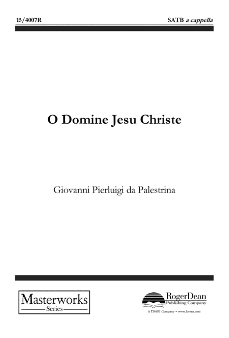 O Domine Jesu Christe 4-Part scores gallery preview page 1