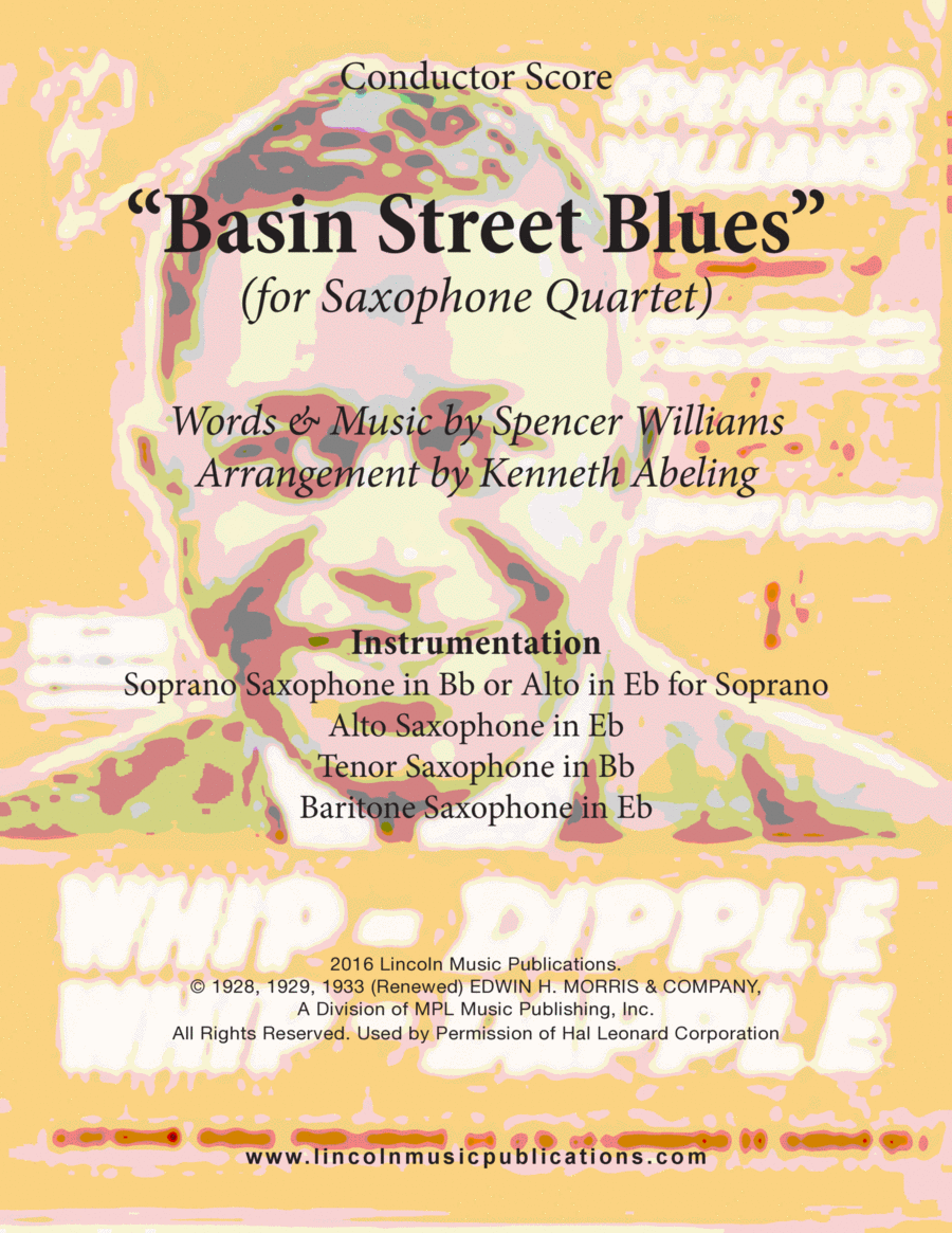 Basin Street Blues Saxophone Quartet scores gallery preview page 1
