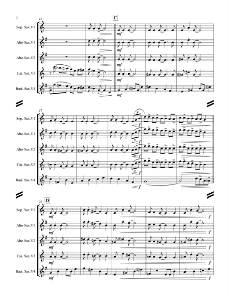 Basin Street Blues Saxophone Quartet scores gallery preview page 3