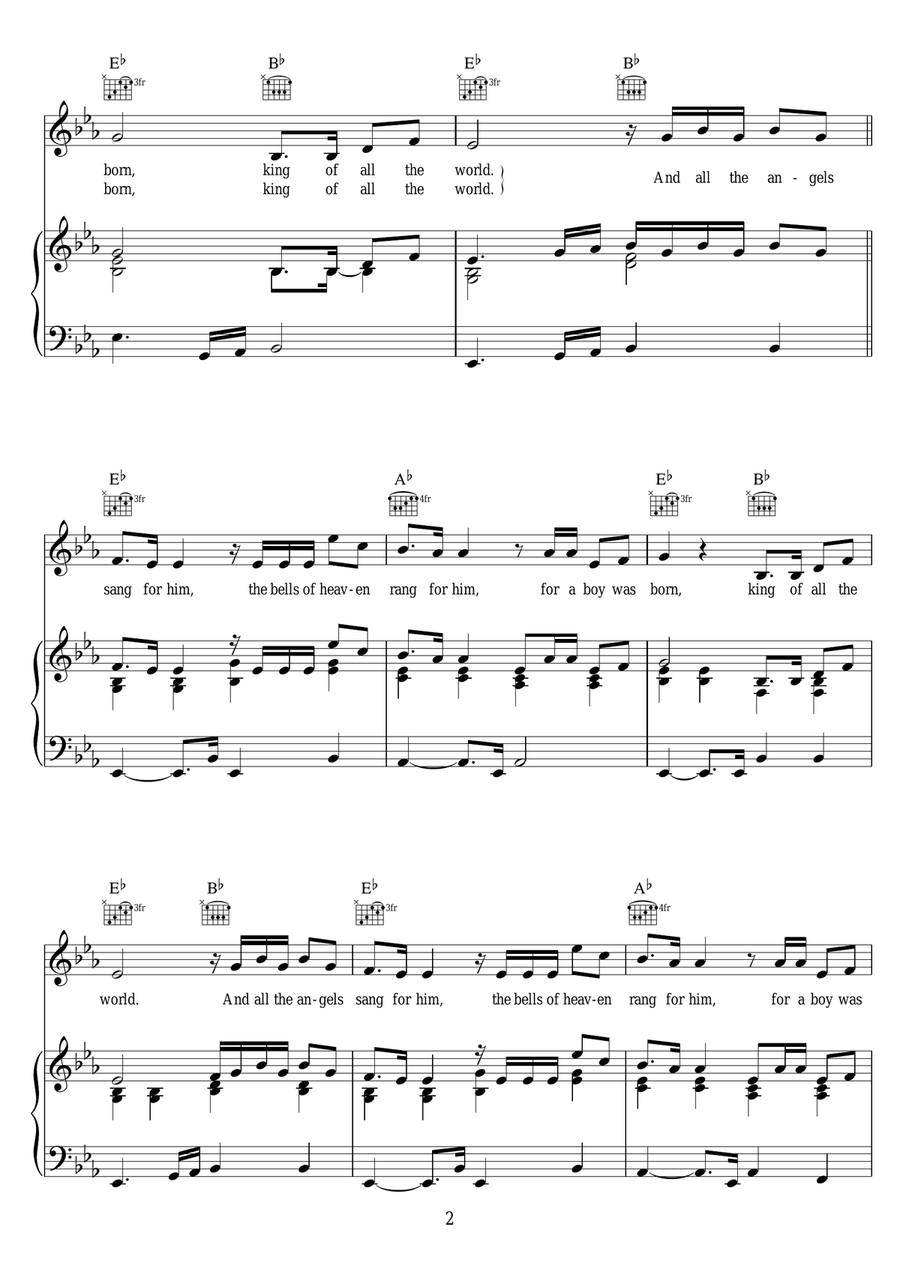 (It Was On) A Starry Night Piano, Vocal, Guitar scores gallery preview page 2