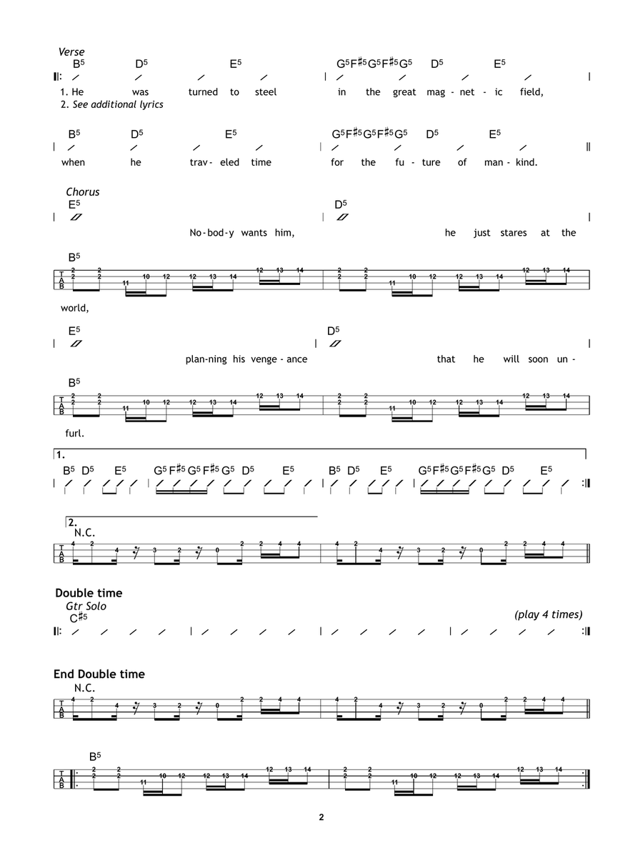 Iron Man Iron Man Ukulele scores gallery preview page 2