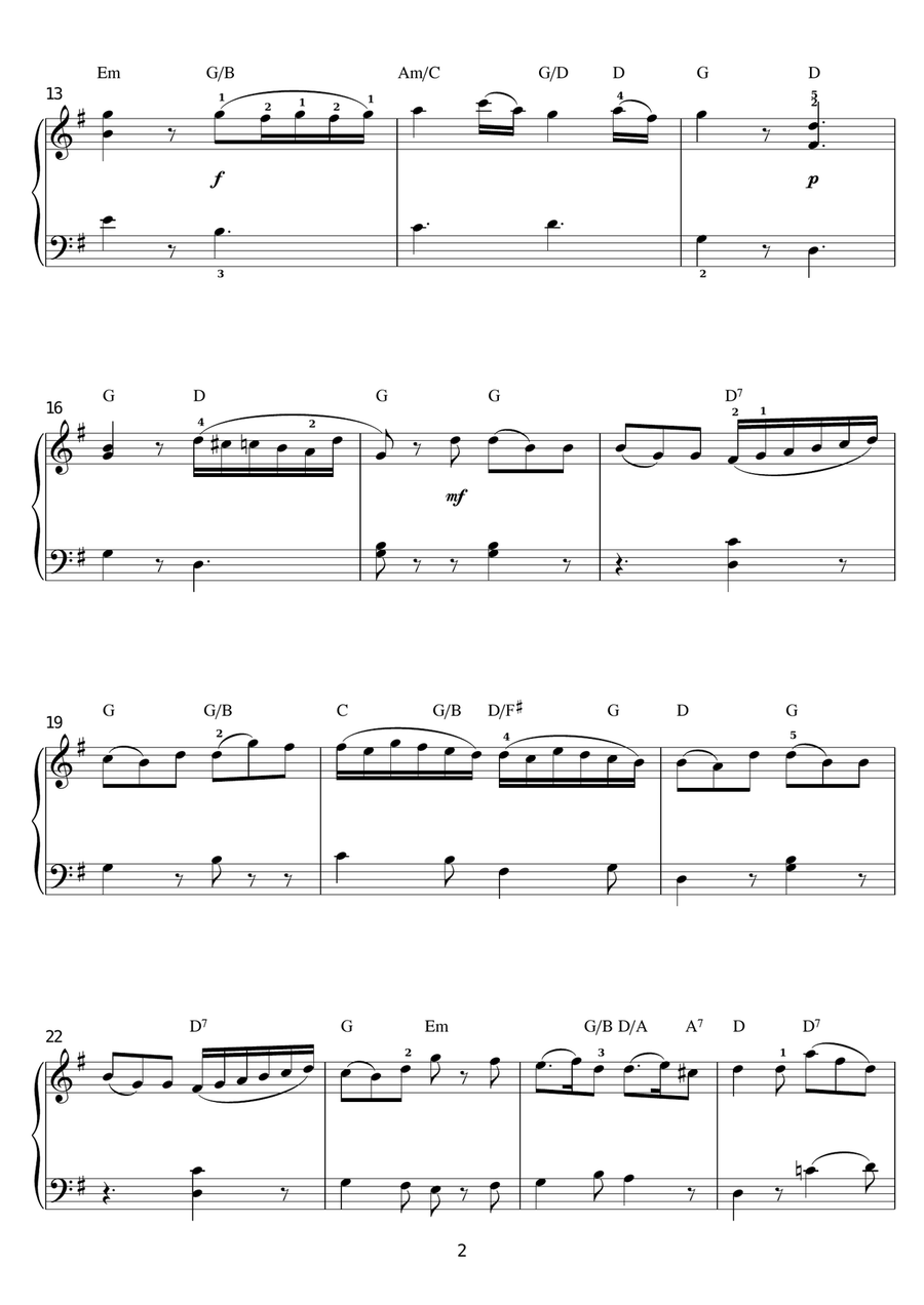The Manly Heart With Love O'erflowing (from The Magic Flute, K620) Acoustic Guitar scores gallery preview page 2