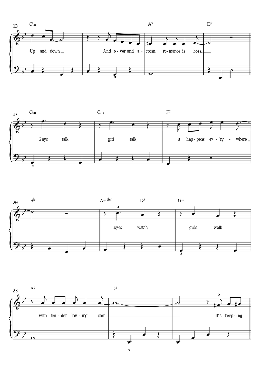 Music To Watch Girls By Music To Watch Girls By Piano, Vocal, Guitar scores gallery preview page 2