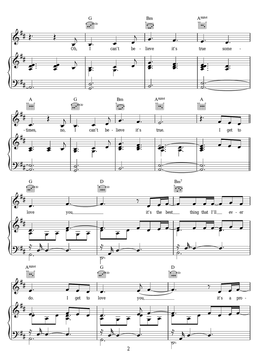 I Get To Love You I Get To Love You Piano, Vocal, Guitar scores gallery preview page 2