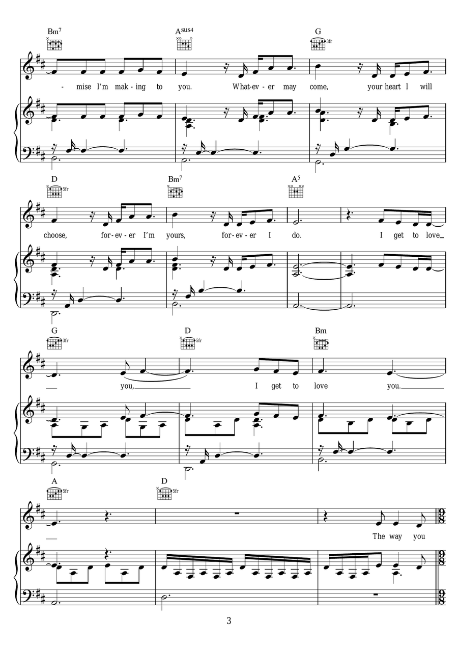 I Get To Love You I Get To Love You Piano, Vocal, Guitar scores gallery preview page 3