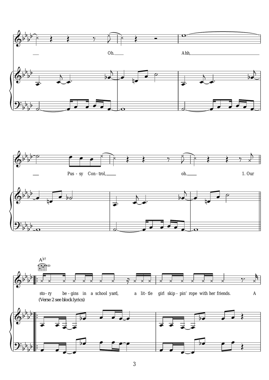 P Control P Control Piano, Vocal, Guitar scores gallery preview page 3