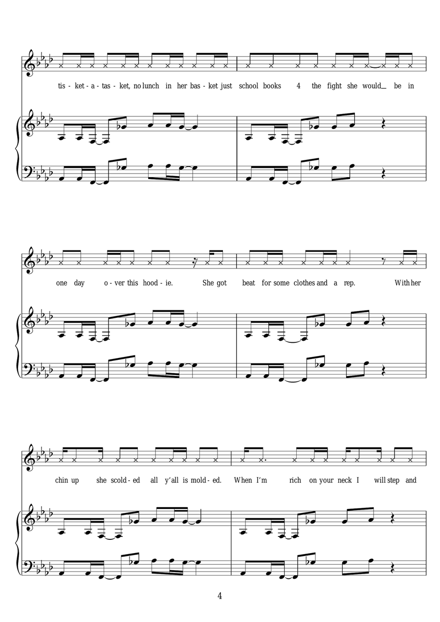 P Control P Control Piano, Vocal, Guitar scores gallery preview page 4