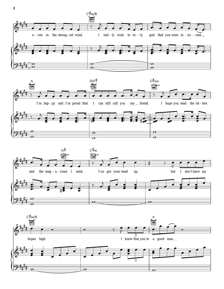 Better Than Yourself (Criminal Mind Part 2) Piano, Vocal, Guitar scores gallery preview page 2