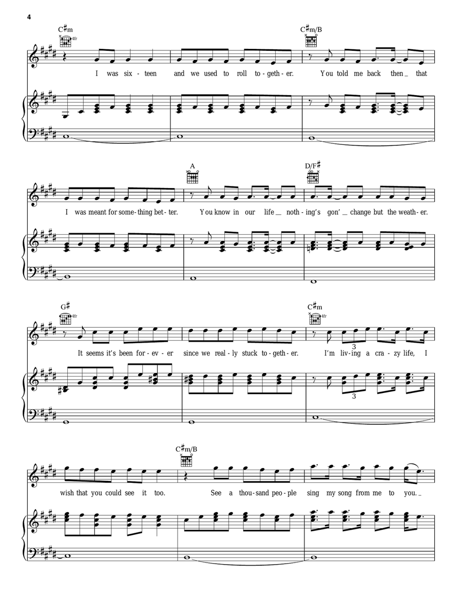 Better Than Yourself (Criminal Mind Part 2) Piano, Vocal, Guitar scores gallery preview page 4