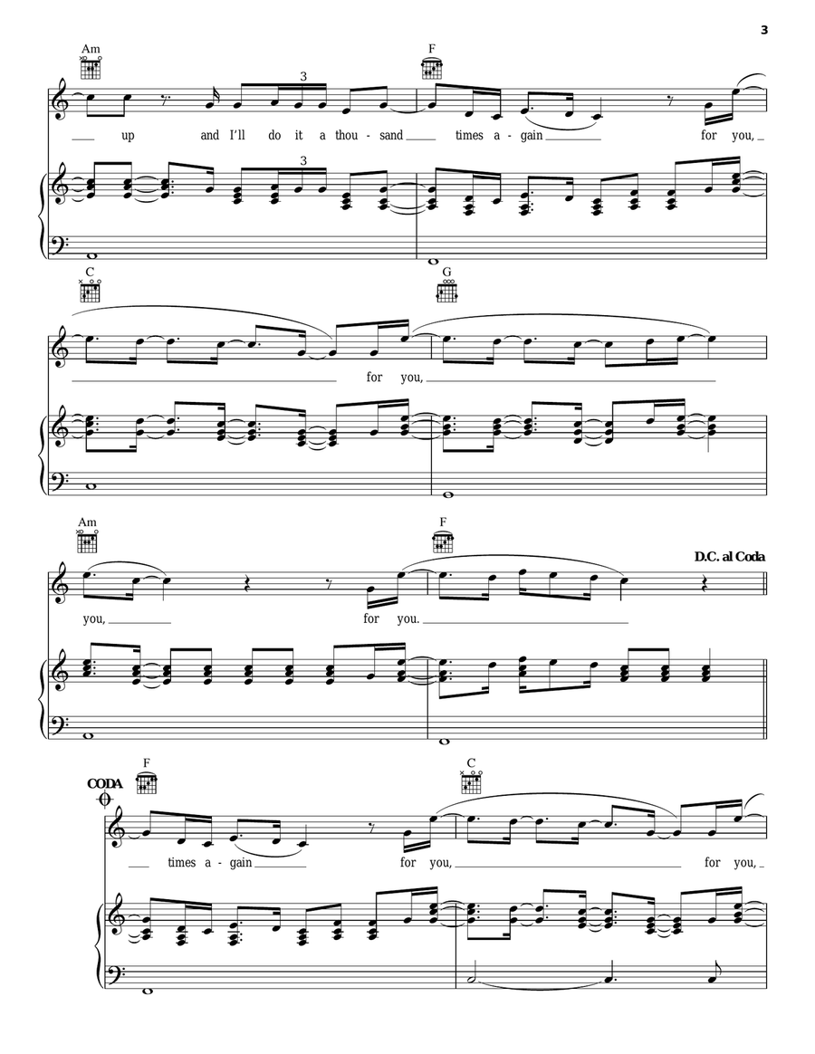 Rise Up Rise Up Piano, Vocal, Guitar scores gallery preview page 3