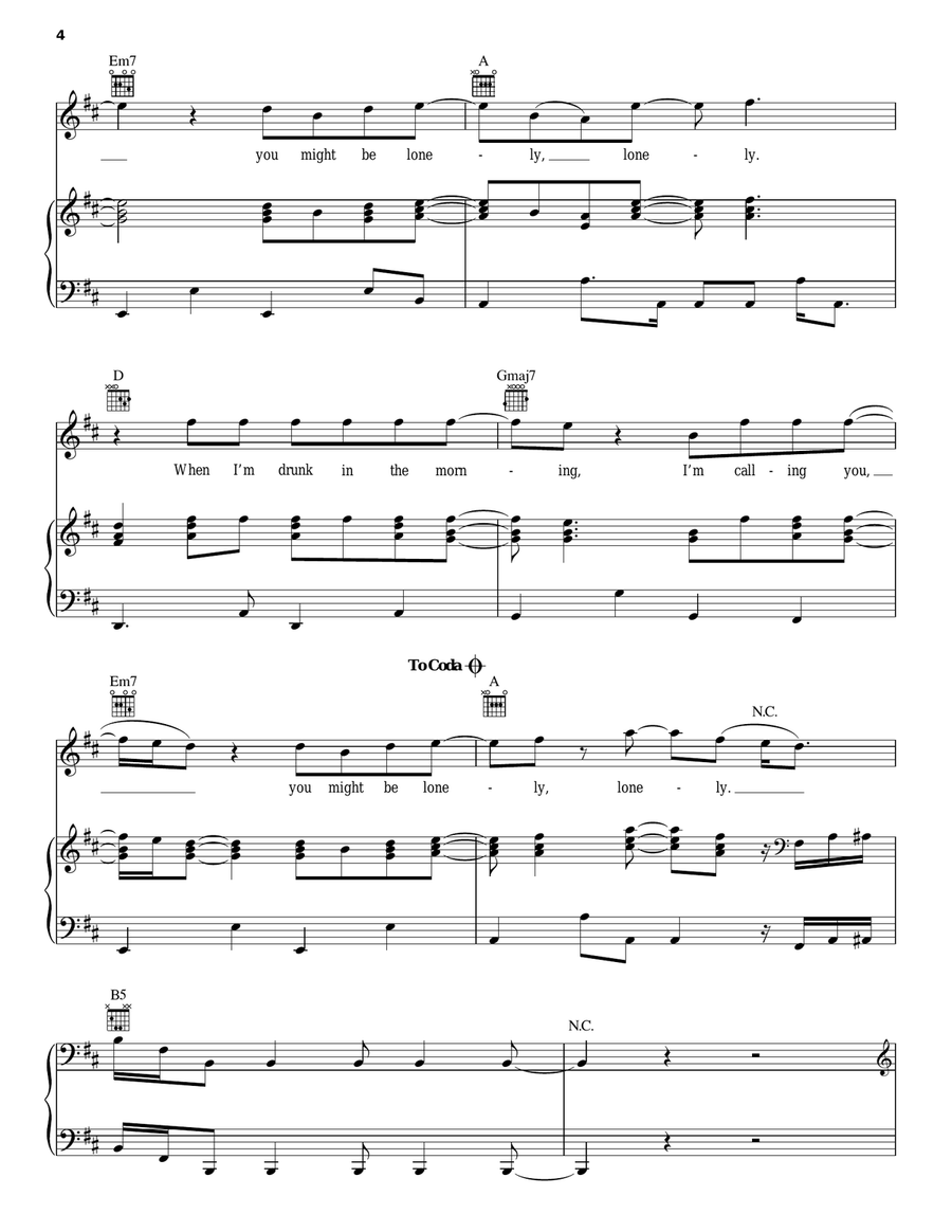 Drunk In The Morning Drunk In The Morning Piano, Vocal, Guitar scores gallery preview page 4