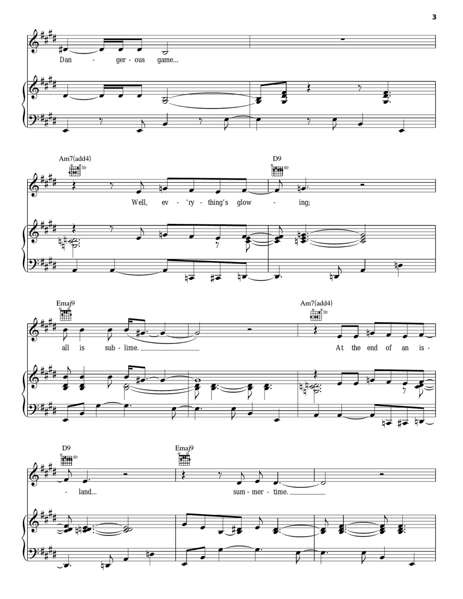 At The End Of An Island Piano, Vocal, Guitar scores gallery preview page 3