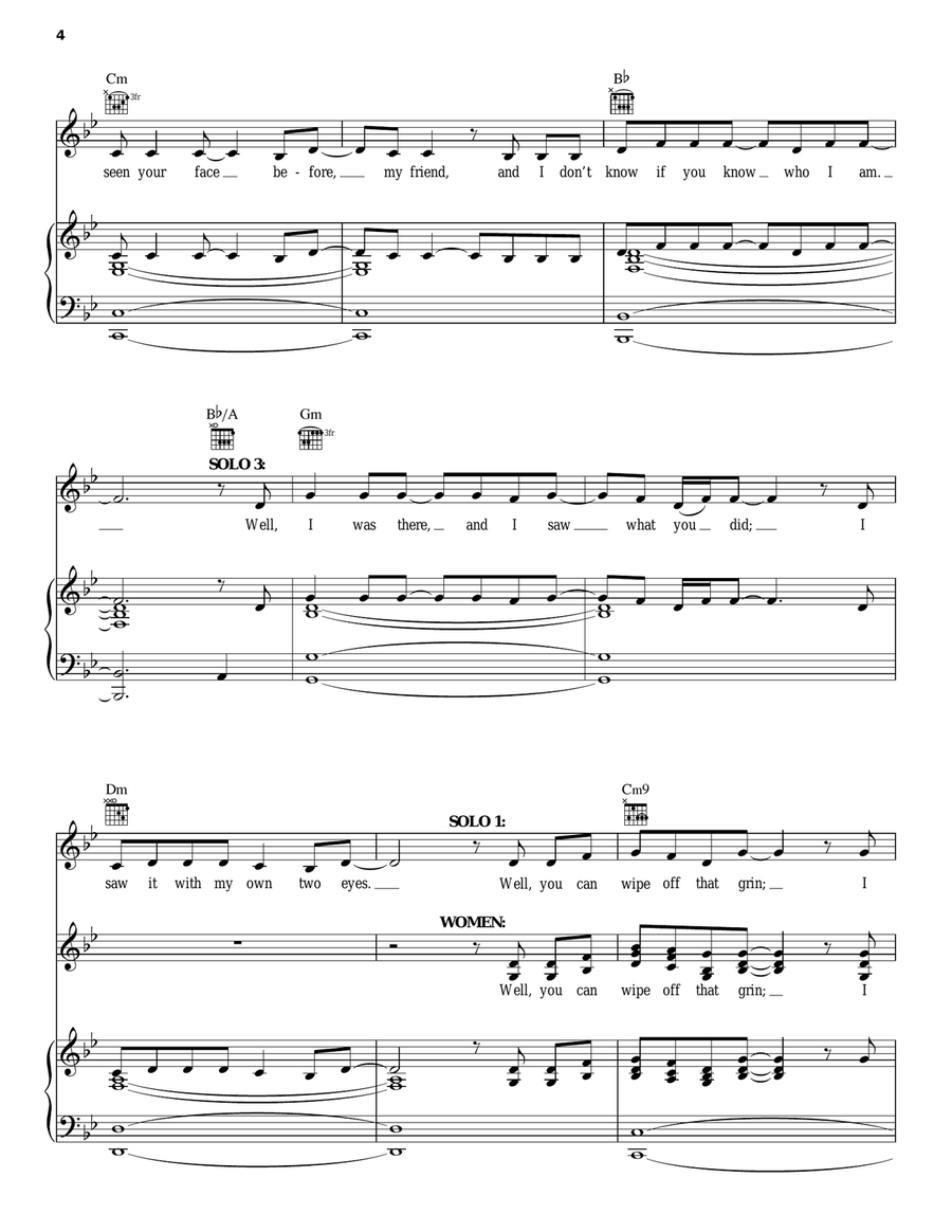 In The Air Tonight In The Air Tonight Piano, Vocal, Guitar scores gallery preview page 4