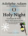 O Holy Night (Cantique de Noel) Adolphe Adam Duet for Bass and Mezzo Soprano