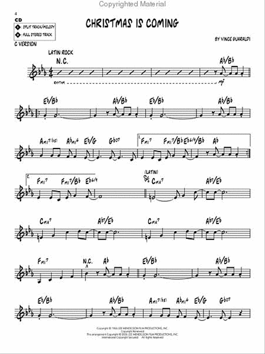 A Charlie Brown Christmas C Instrument scores gallery preview page 2