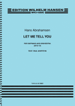 Let Me Tell You (Vocal Score)
