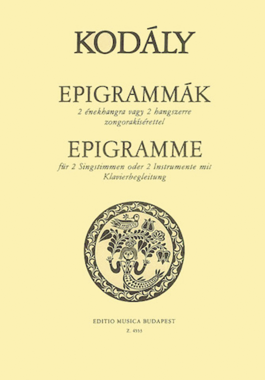Epigrams Voice Solo scores gallery preview page 1