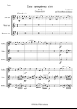 What shall we do with the drunken sailor for saxophone trio