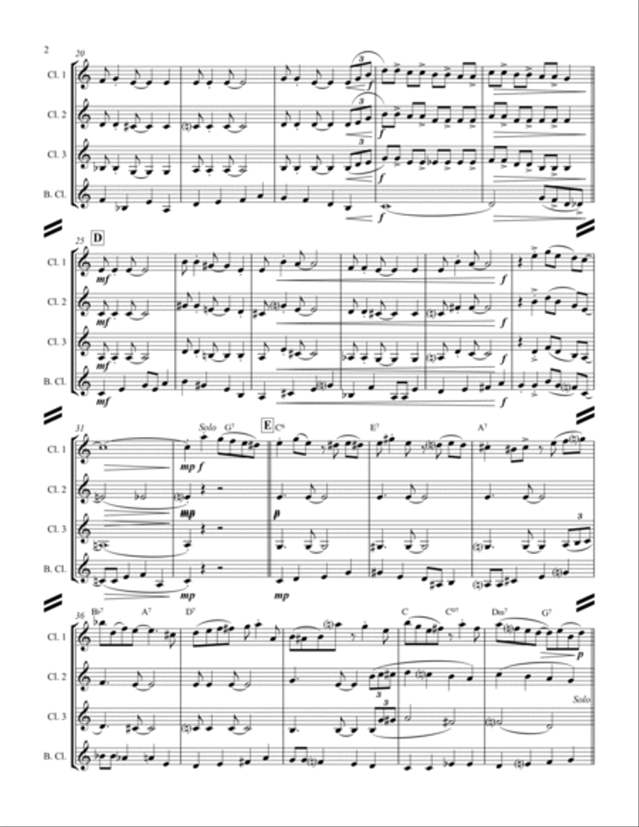 Basin Street Blues Woodwind Ensemble scores gallery preview page 3
