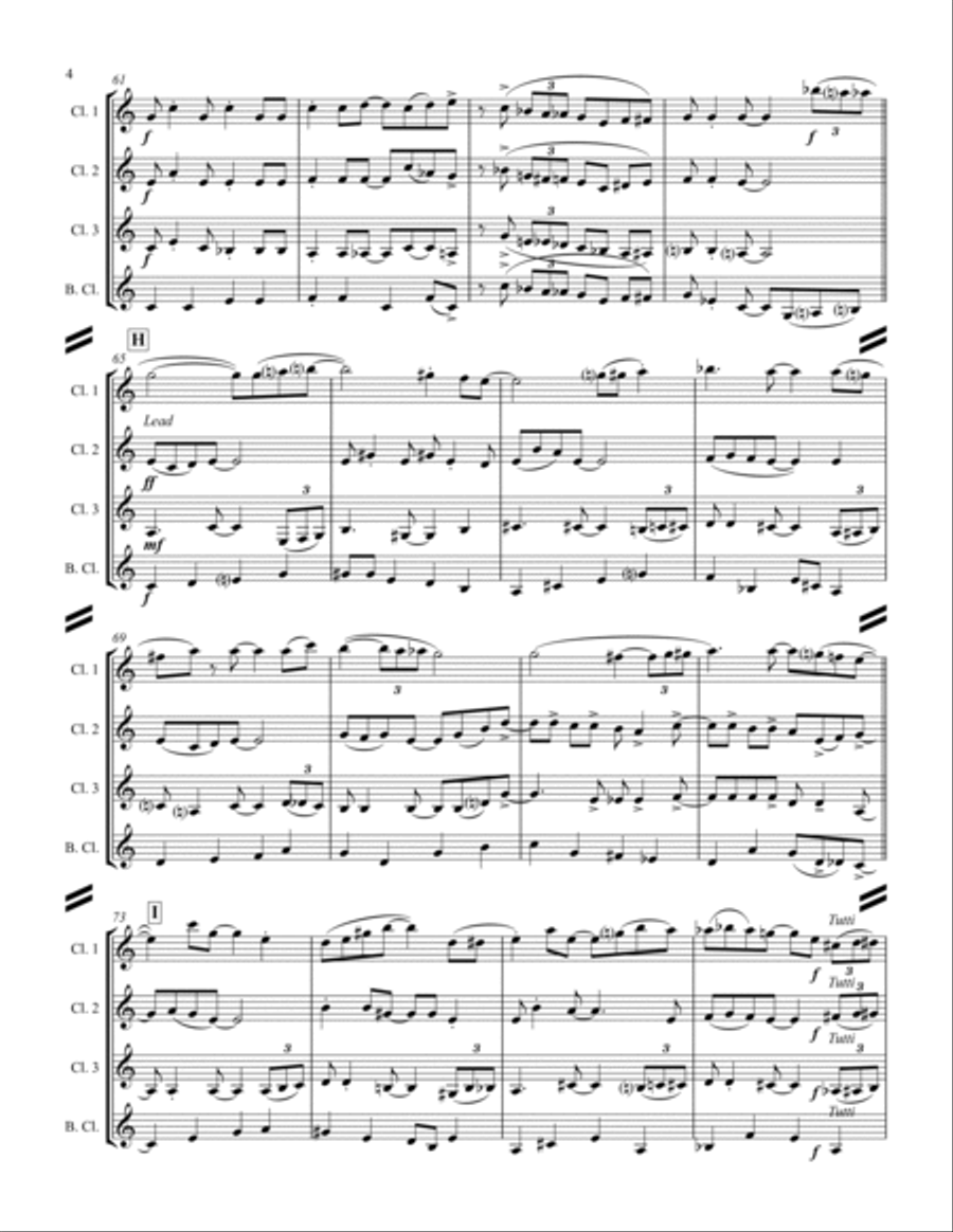 Basin Street Blues Woodwind Ensemble scores gallery preview page 5
