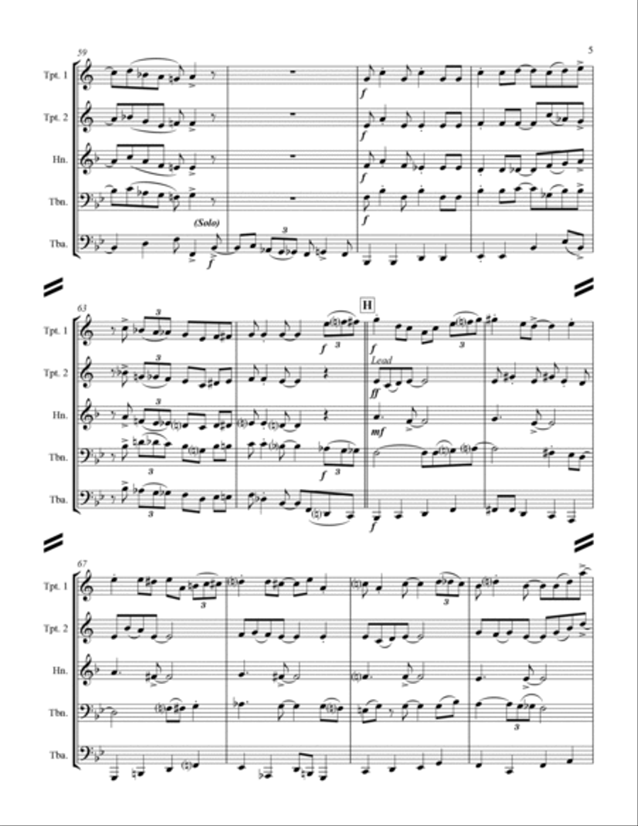 Basin Street Blues Horn scores gallery preview page 6