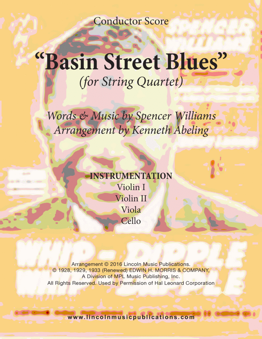 Basin Street Blues String Quartet scores gallery preview page 1