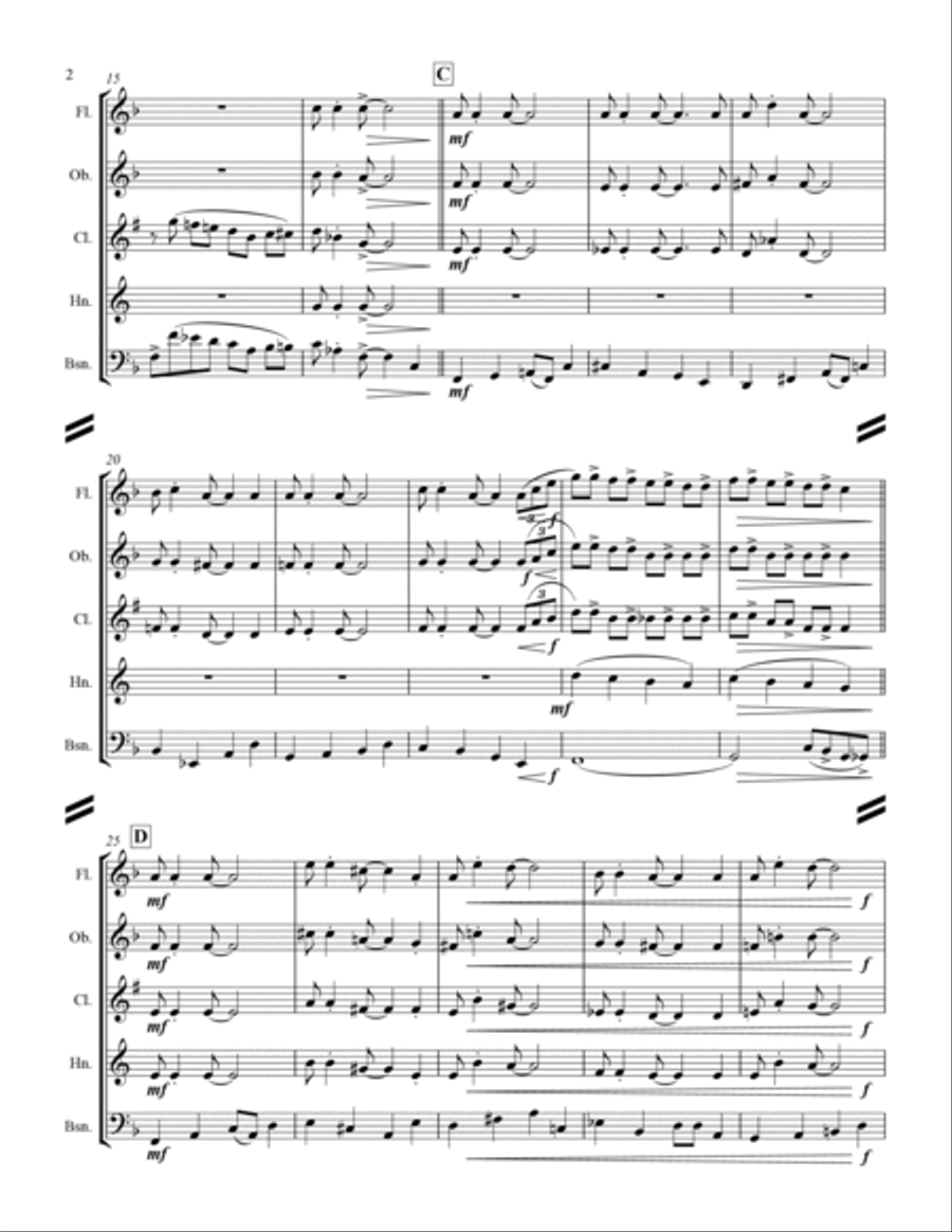 Basin Street Blues Woodwind Quintet scores gallery preview page 3