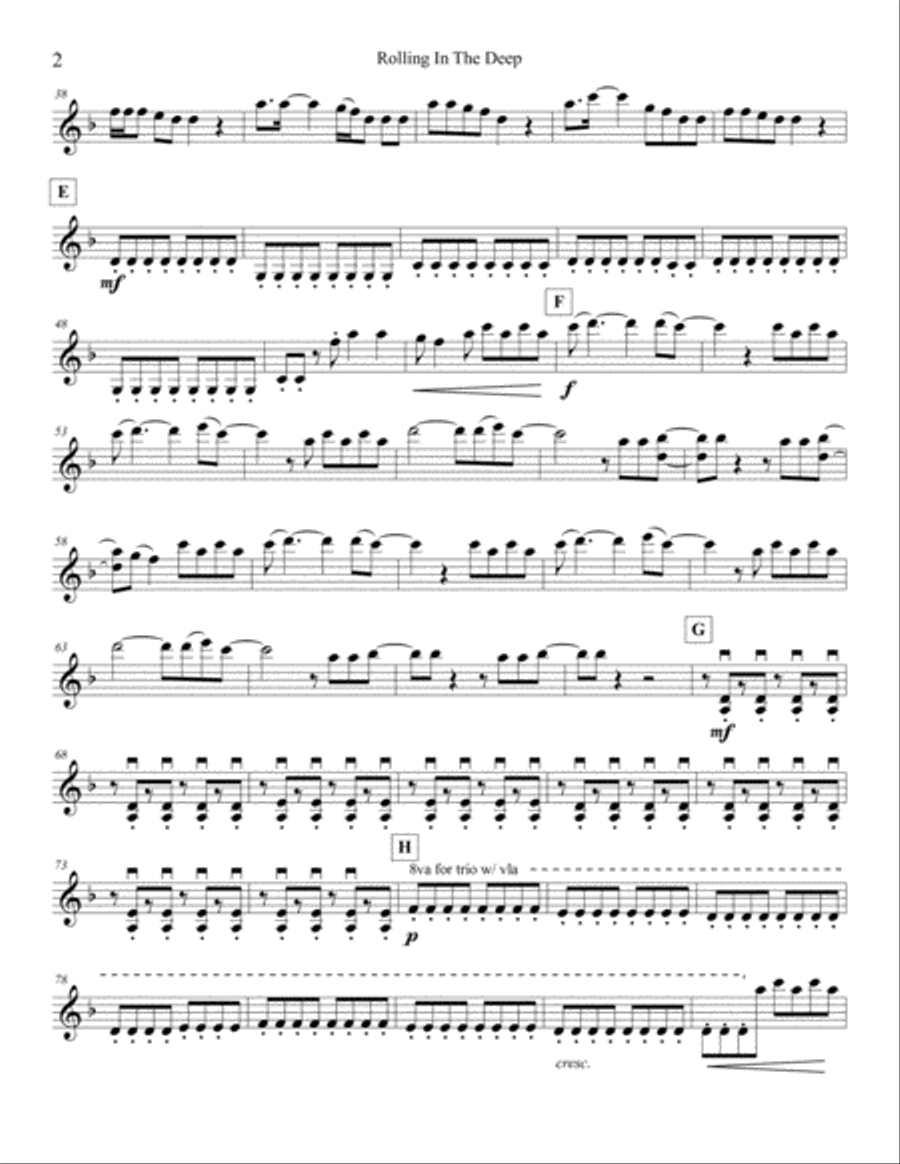 Rolling In The Deep Cello scores gallery preview page 2