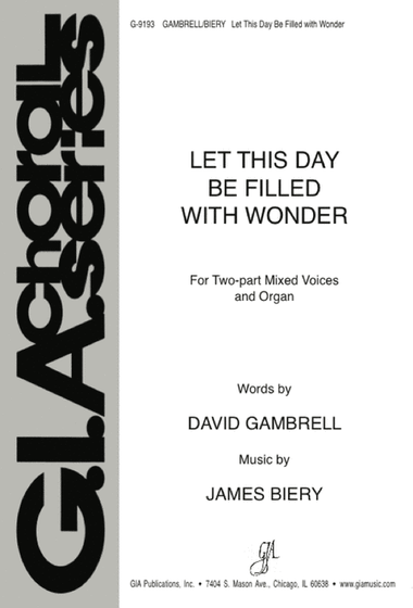 Let This Day Be Filled with Wonder