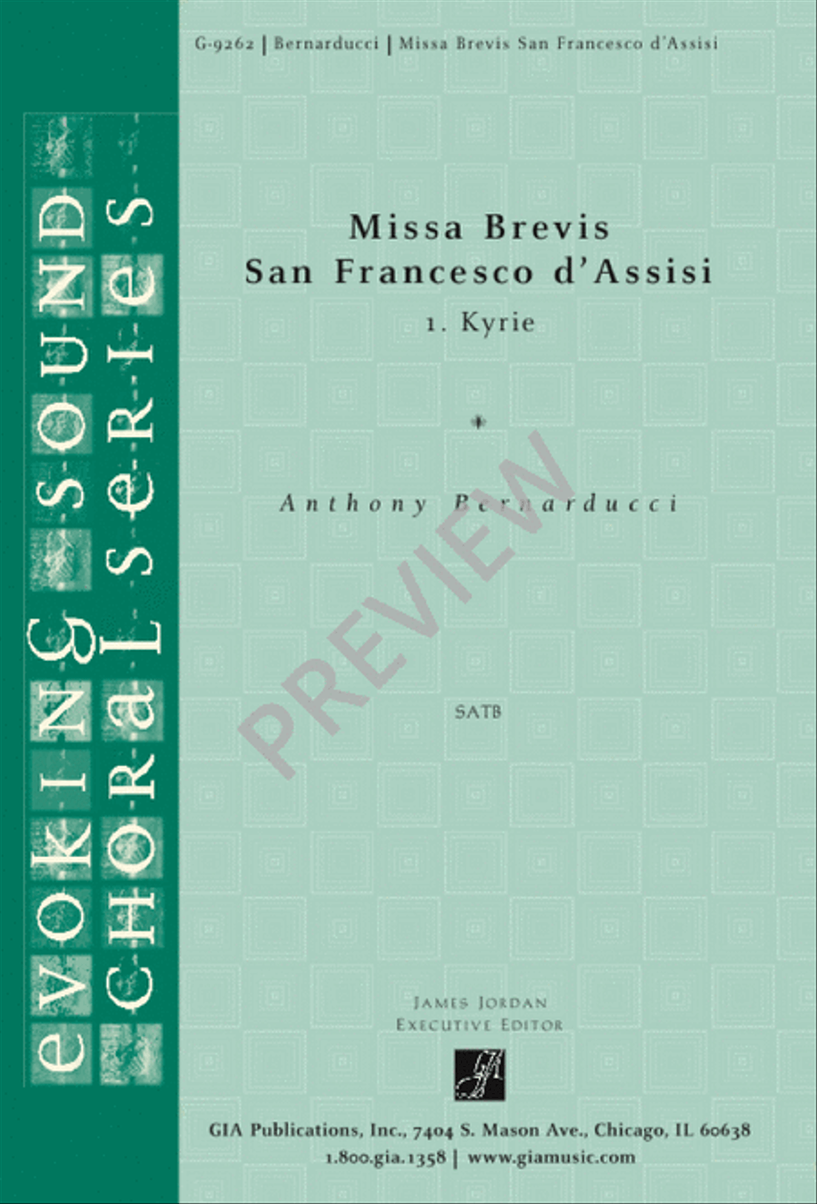 Missa Brevis San Francesco d’Assisi - Kyrie 4-Part scores gallery preview page 2