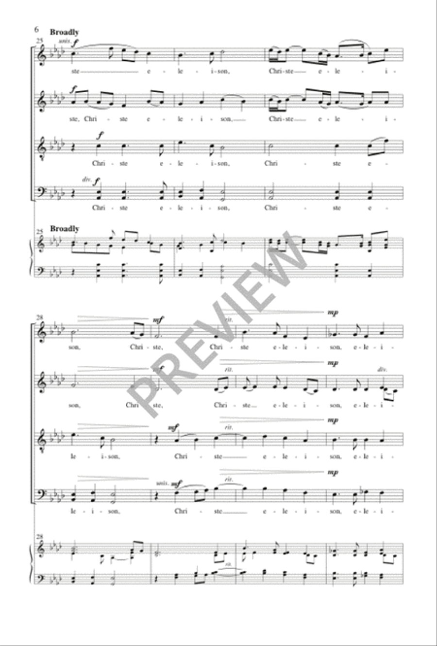 Missa Brevis San Francesco d’Assisi - Kyrie 4-Part scores gallery preview page 7