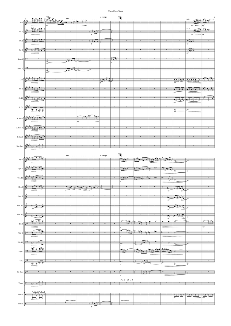 Where Waters Touch Where Waters Touch Concert Band scores gallery preview page 5