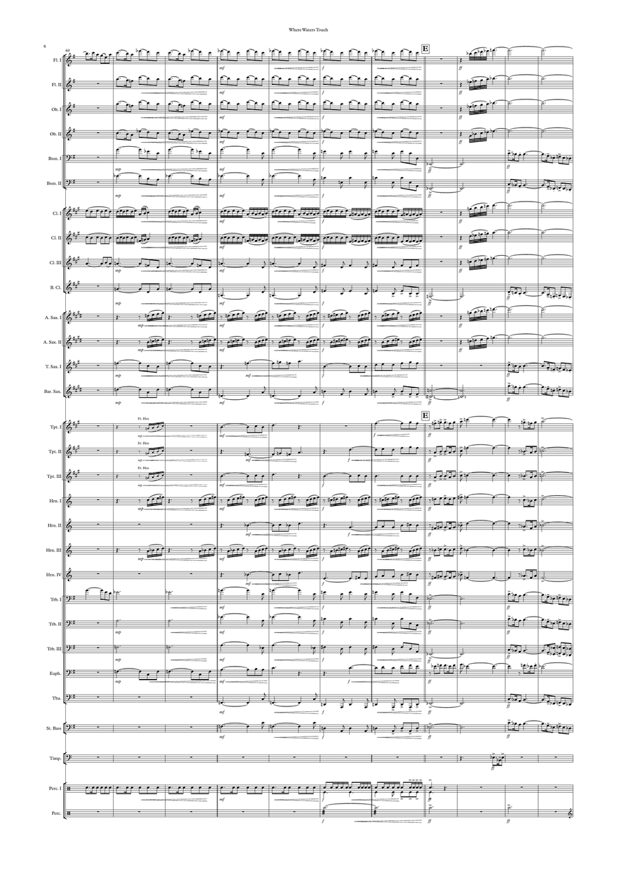 Where Waters Touch Where Waters Touch Concert Band scores gallery preview page 6