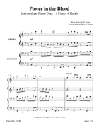 Power in the Blood (Intermediate Piano Duet - 1 Piano, 4 Hands) 1 Piano, 4-Hands scores gallery preview page 5