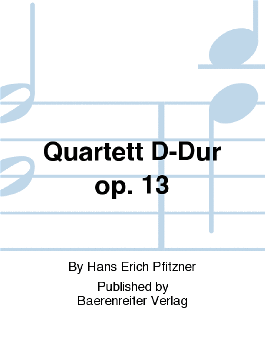 Quartett D-Dur, op. 13 String Quartet scores gallery preview page 1